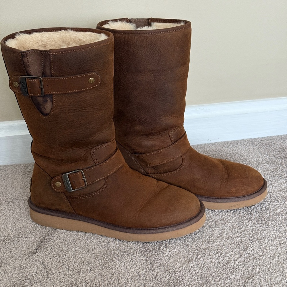 UGG Cream Shearling Lined Boots